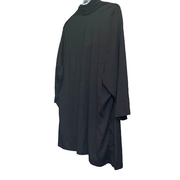 WHITE STAG 3/4 SLV OPEN-FRONT BLOUSE WITH TANK, WOMENS, 3X, BLACK W/WHITE FLORAL - Picture 5 of 10